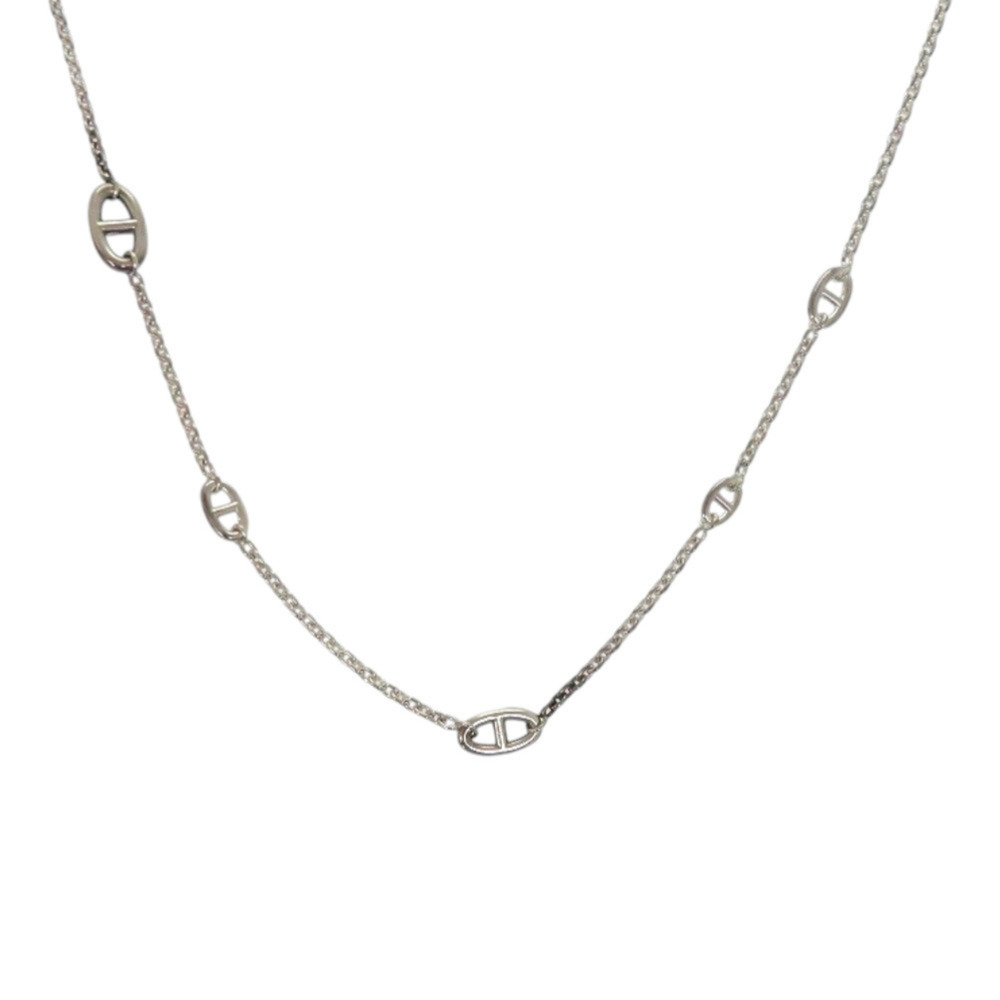HERMES Silver Necklace
